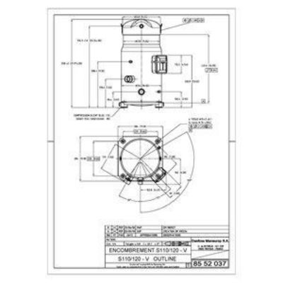 Picture of Danfoss Scroll Compressor SM120-9VM 3PH 380V 120MBTU